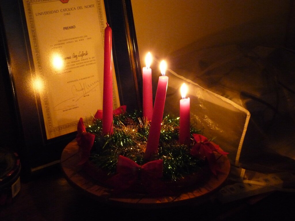 Corona de Adviento Casera